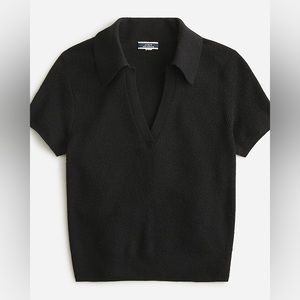 100% Cashmere J. Crew Collared Short Sleeve Sweater
